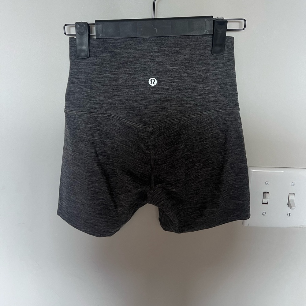 lululemon athletica Women's Charcoal Gray High-Waist Bike Shorts